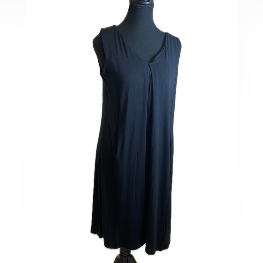 Tribal Femme Black Casual Roomy Dress with Pockets .